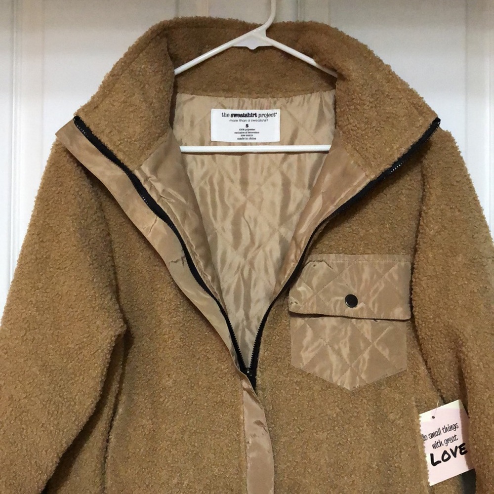 Gorgeous NEW Teddy Jacket made by The Sweatshirt Project NWT